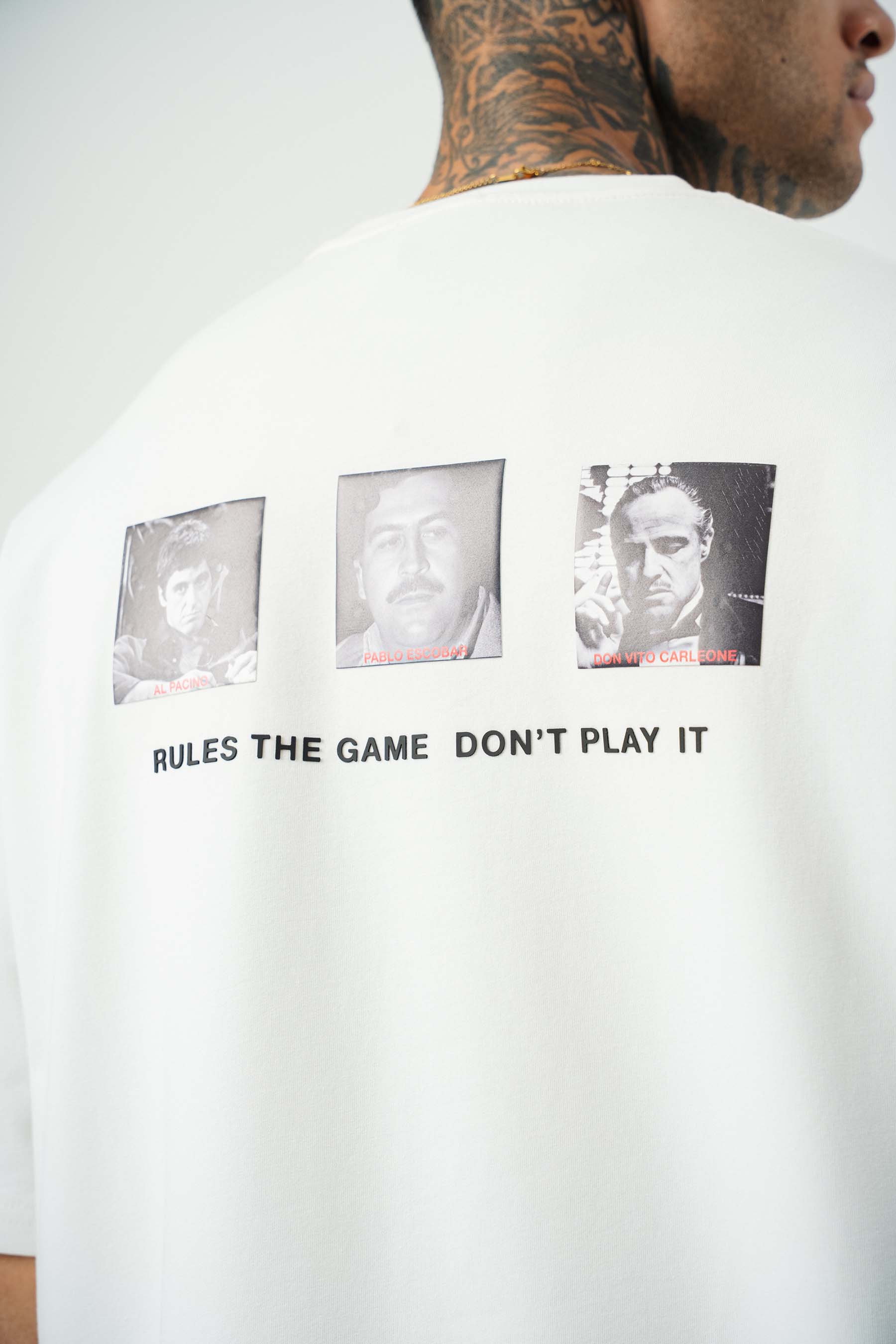 The Fathers Baskılı Beyaz Oversize T-Shirt