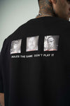 The Fathers Baskılı Siyah Oversize T-Shirt