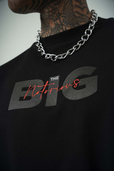Biggie Baskılı Siyah Oversize T-Shirt