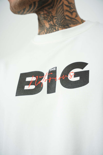 Biggie Baskılı Beyaz Oversize T-Shirt
