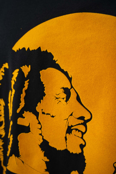 Bob Marley Baskılı Siyah Oversize T-Shirt