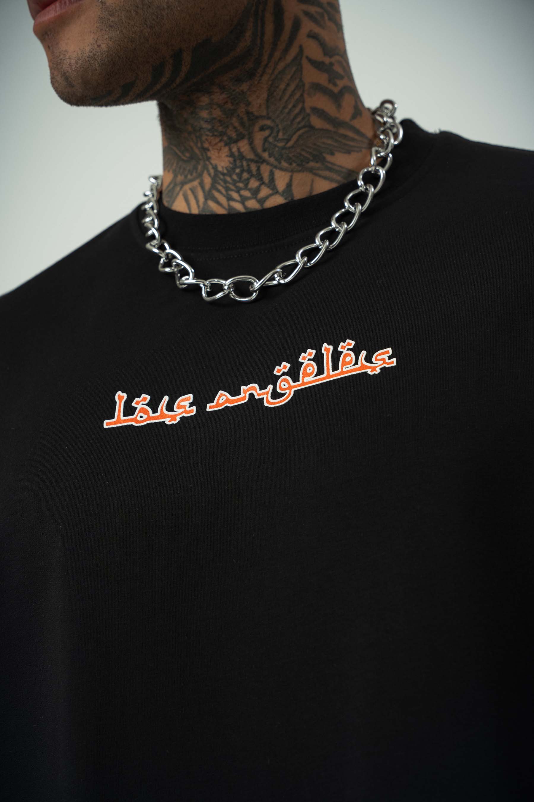 California Baskılı Siyah Oversize T-Shirt