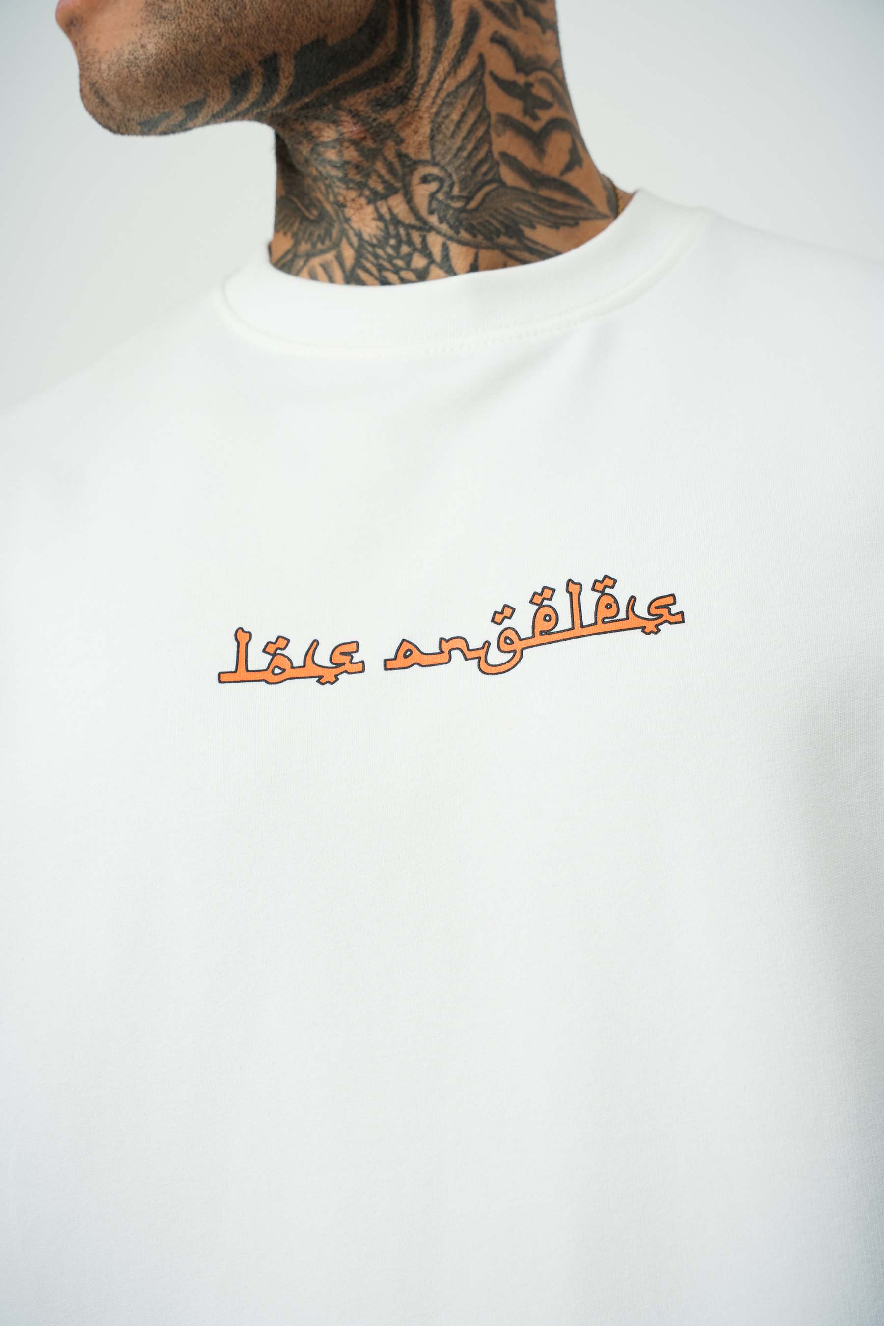 California Baskılı Beyaz Oversize T-Shirt