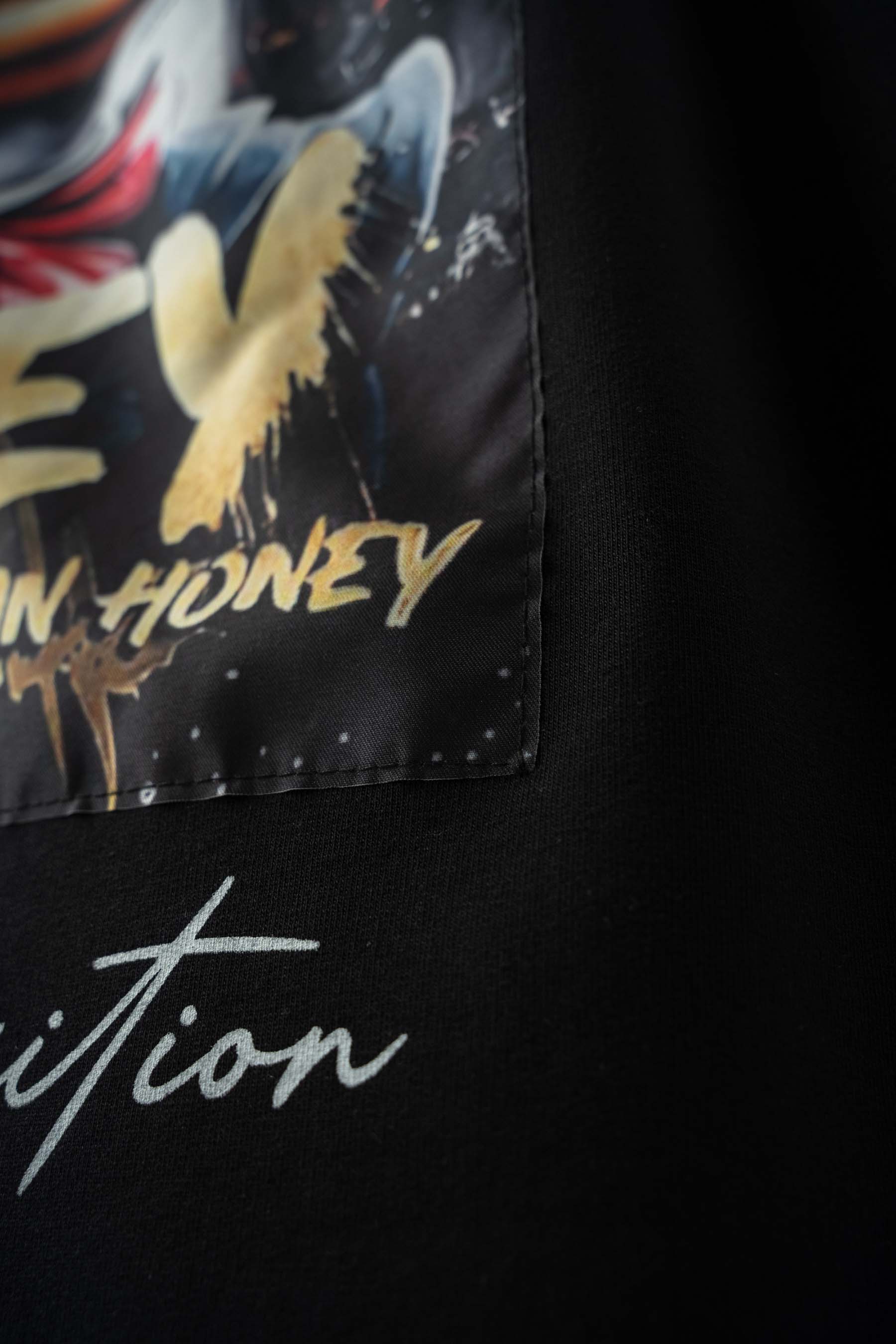 Donald Money Baskılı Siyah Oversize T-Shirt