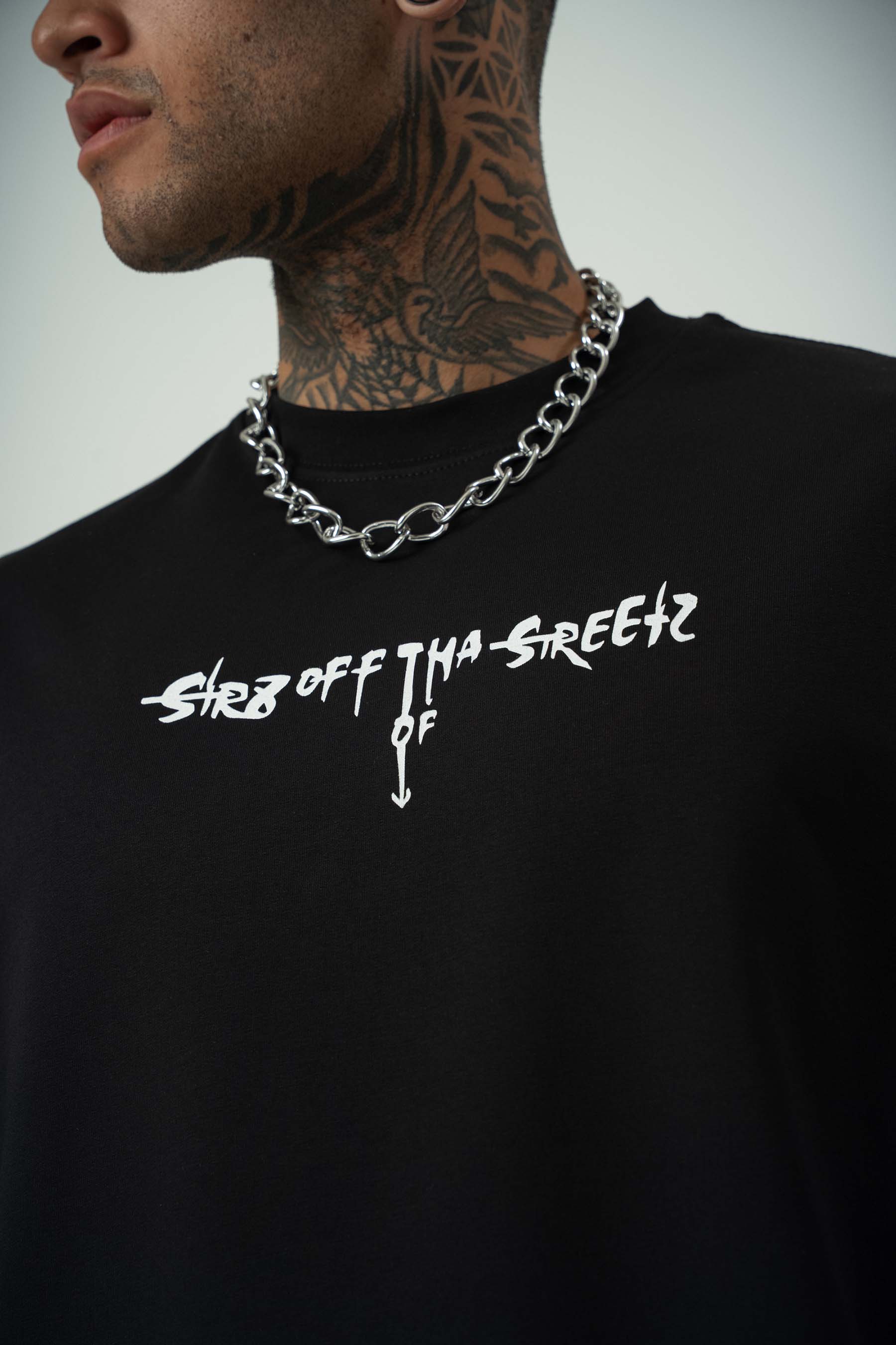 Eazy-E Baskılı Siyah Oversize T-Shirt