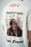 Eazy-E Baskılı Beyaz Oversize T-Shirt