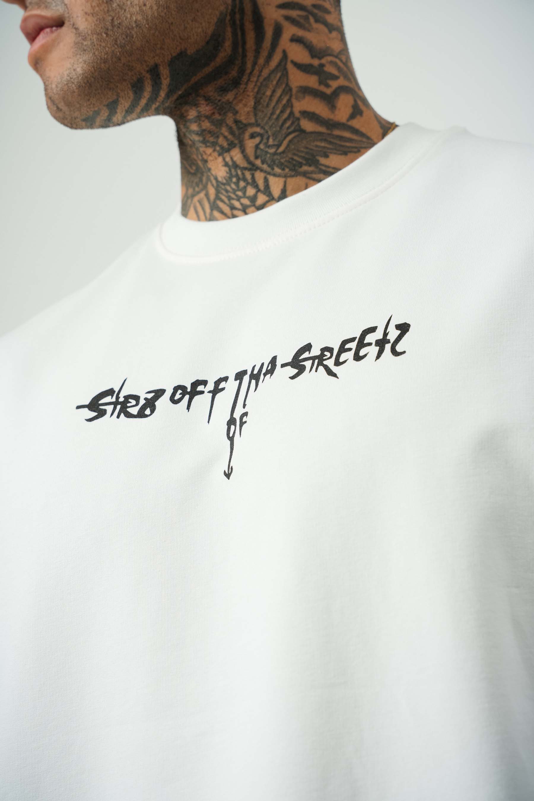 Eazy-E Baskılı Beyaz Oversize T-Shirt