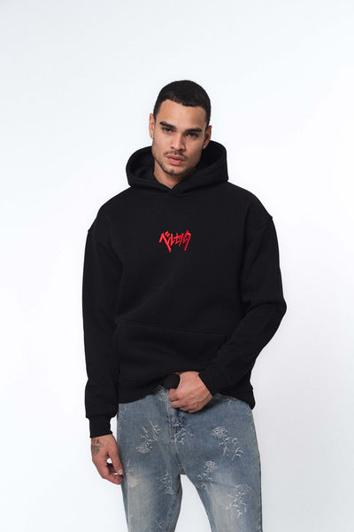 Berserk Anime Siyah Oversize Hoodie