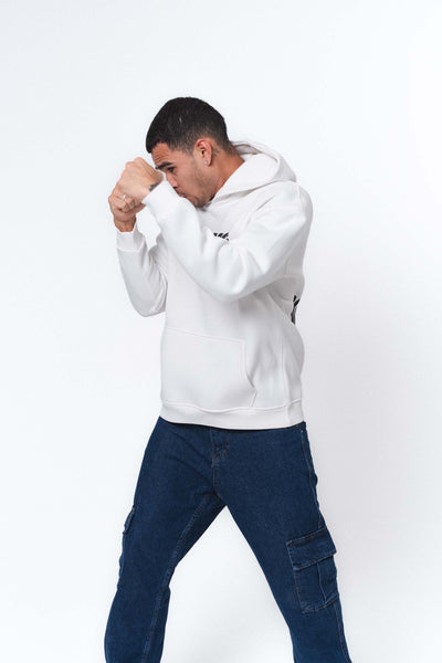Boxing Club Beyaz Oversize Hoodie