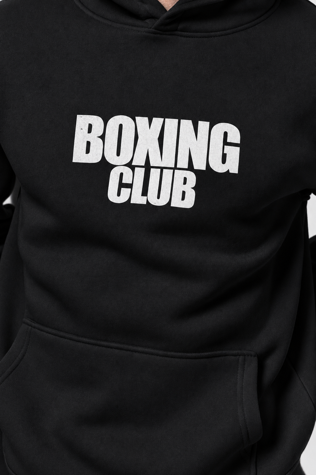 Boxing Club Siyah Oversize Hoodie