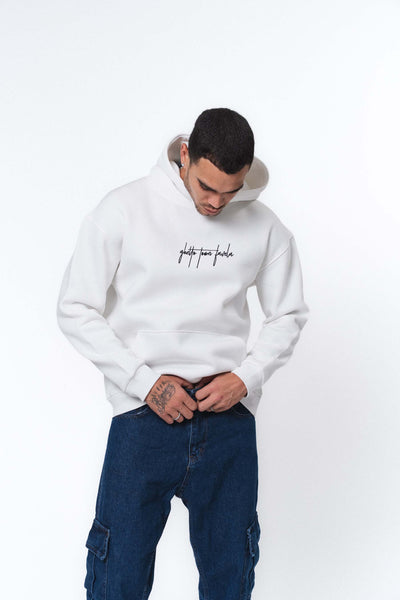 Favela Beyaz Oversize Hoodie