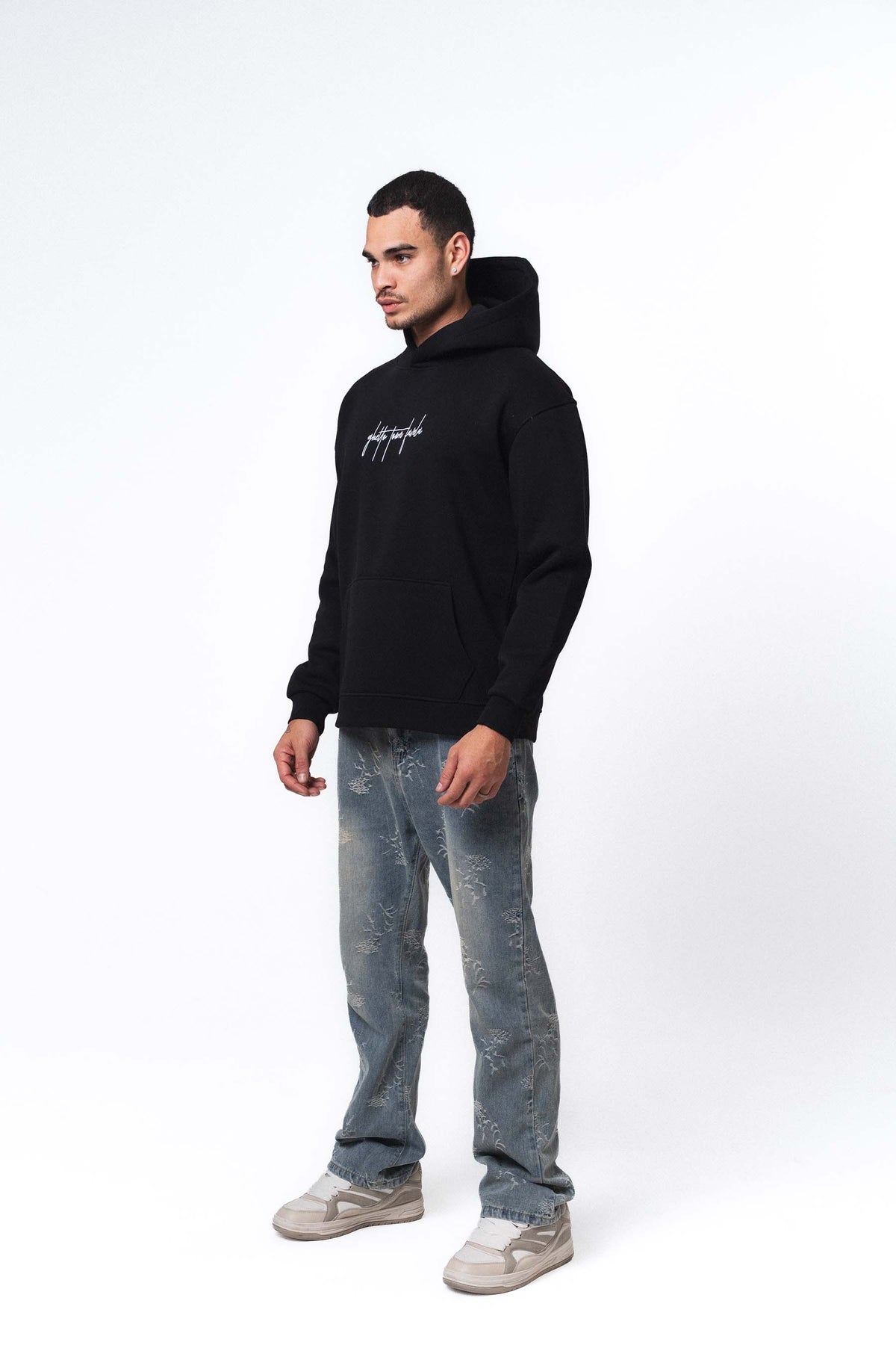 Favela Siyah Oversize Hoodie