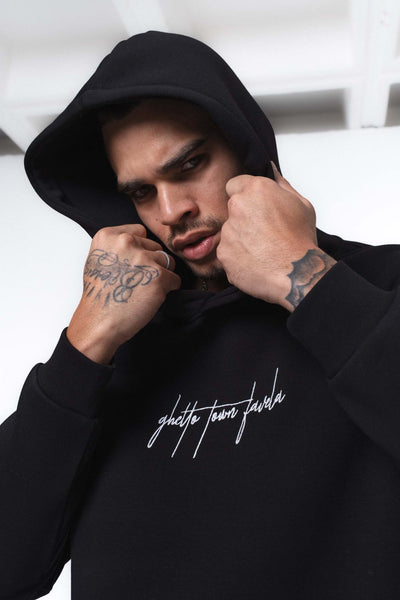 Favela Siyah Oversize Hoodie