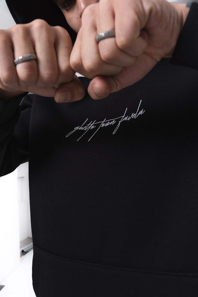 Favela Siyah Oversize Hoodie