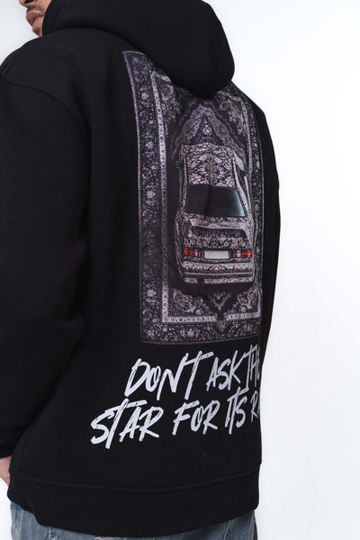 Etnik Tasarım Mercedes Siyah Oversize Hoodie