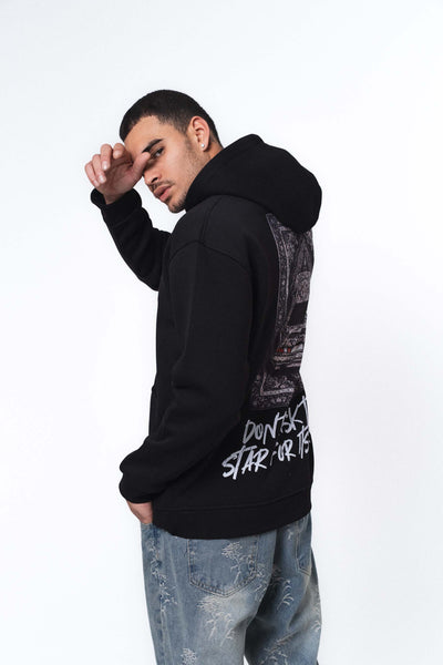 Etnik Tasarım Mercedes Siyah Oversize Hoodie