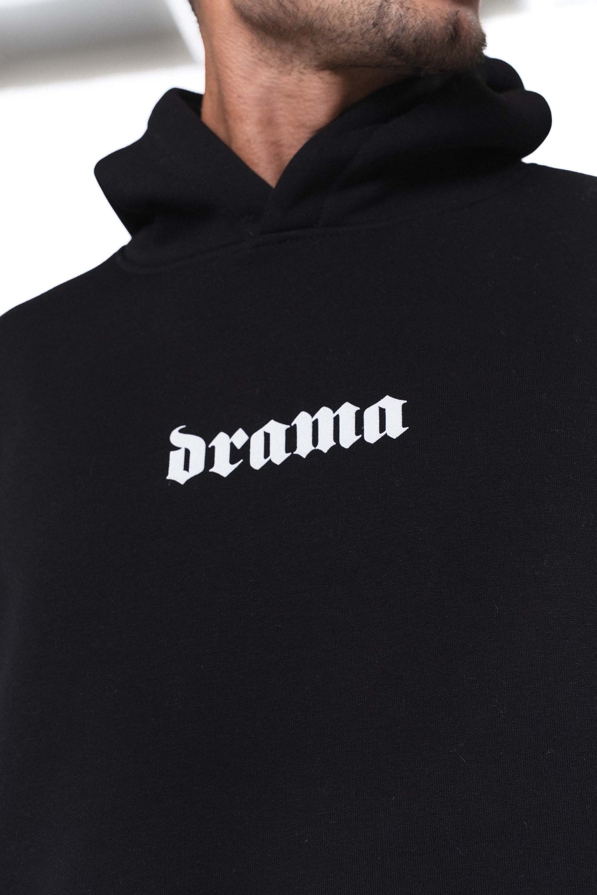 Etnik Tasarım Drama Siyah Oversize Hoodie