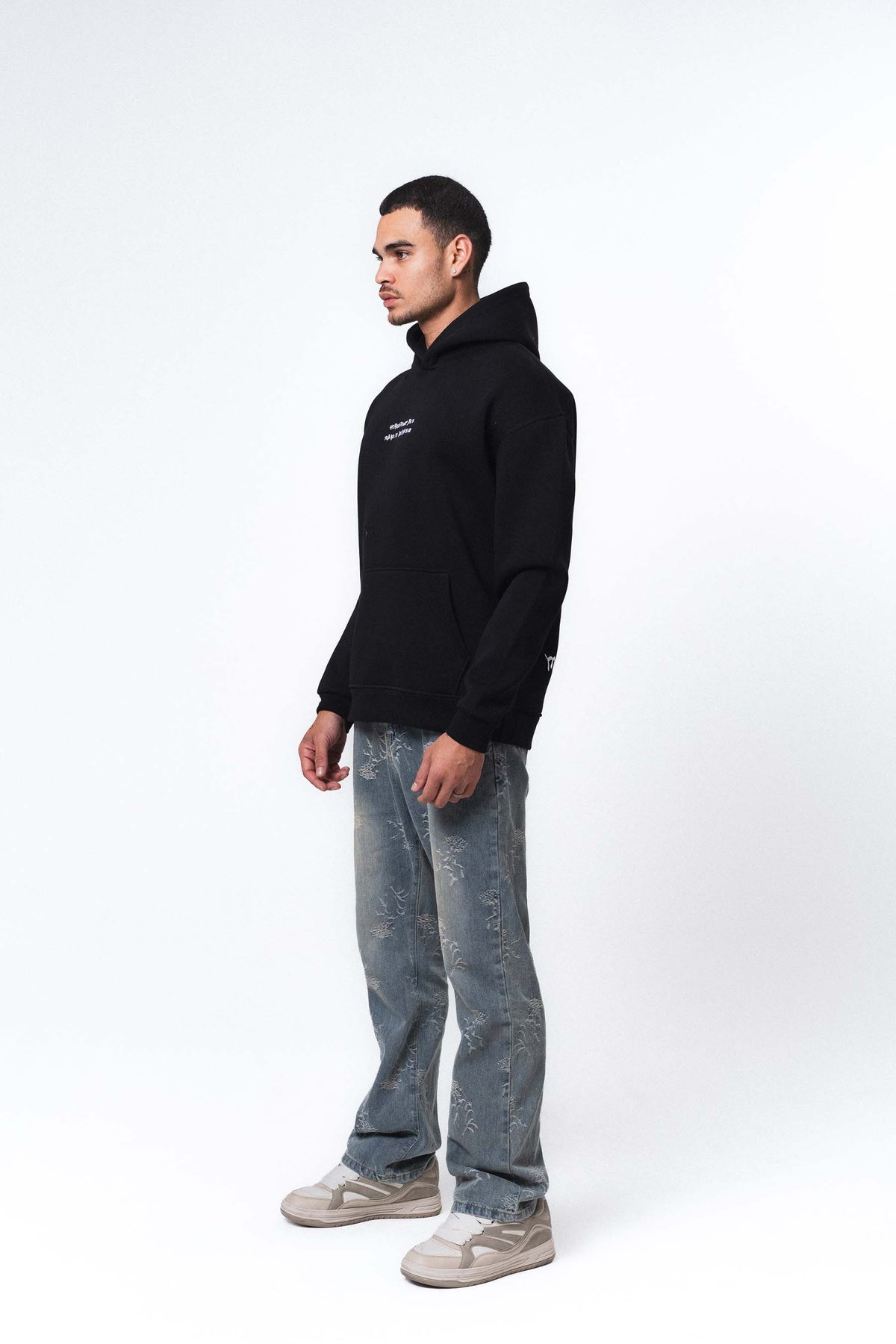 Etnik Tasarım BMW Siyah Oversize Hoodie