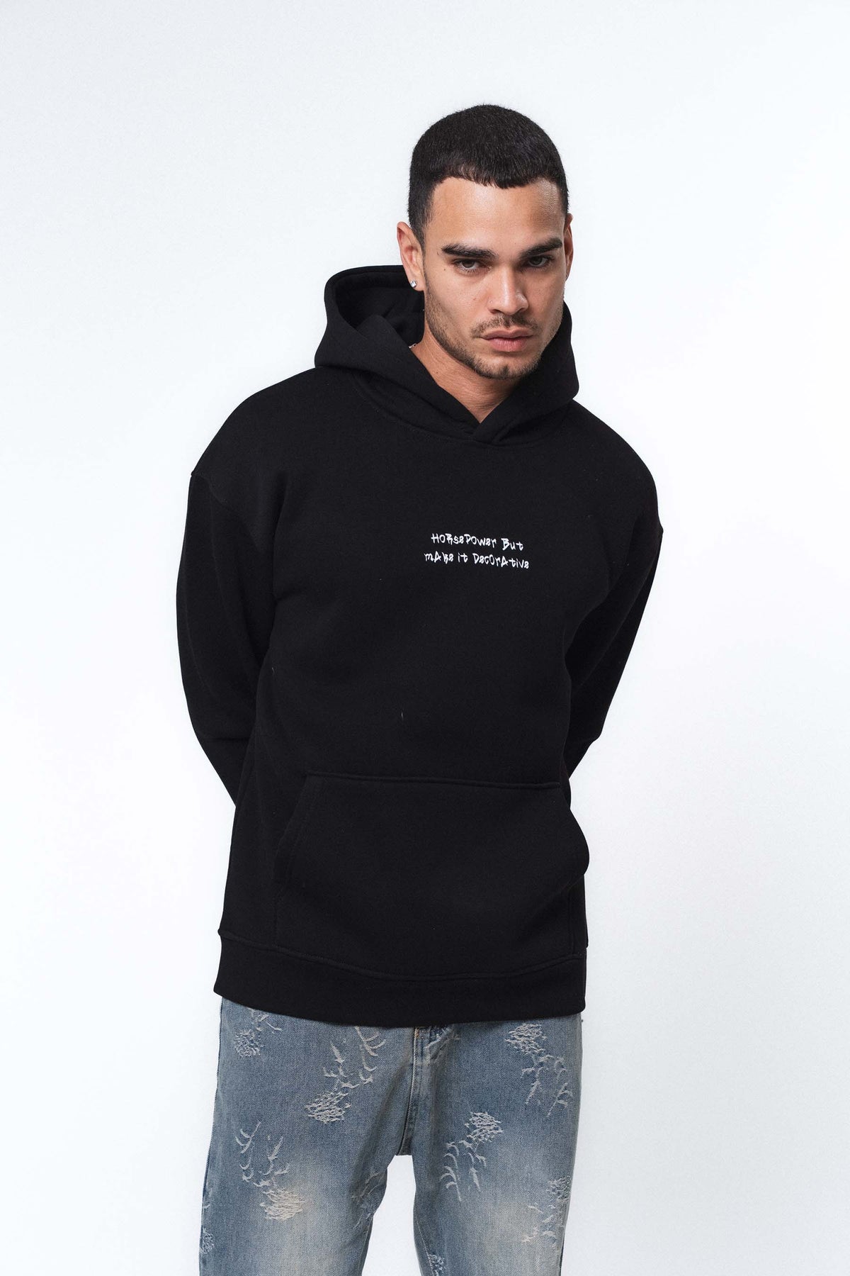 Etnik Tasarım BMW Siyah Oversize Hoodie
