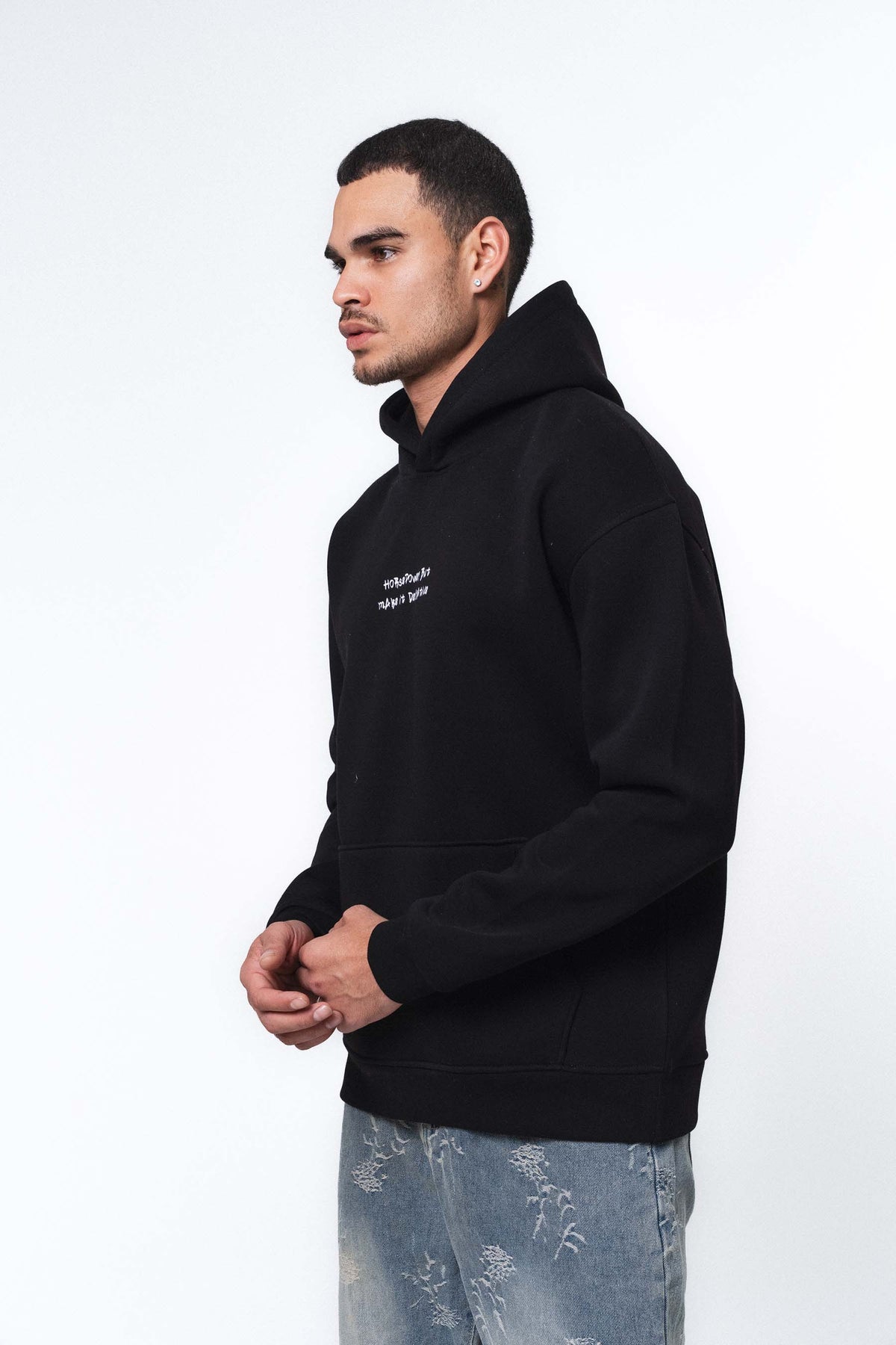 Etnik Tasarım BMW Siyah Oversize Hoodie