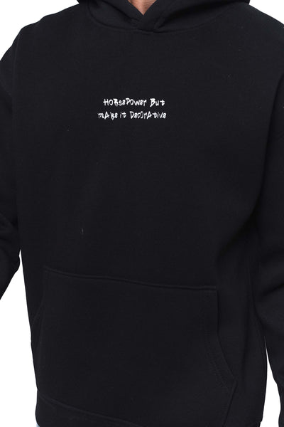 Etnik Tasarım BMW Siyah Oversize Hoodie