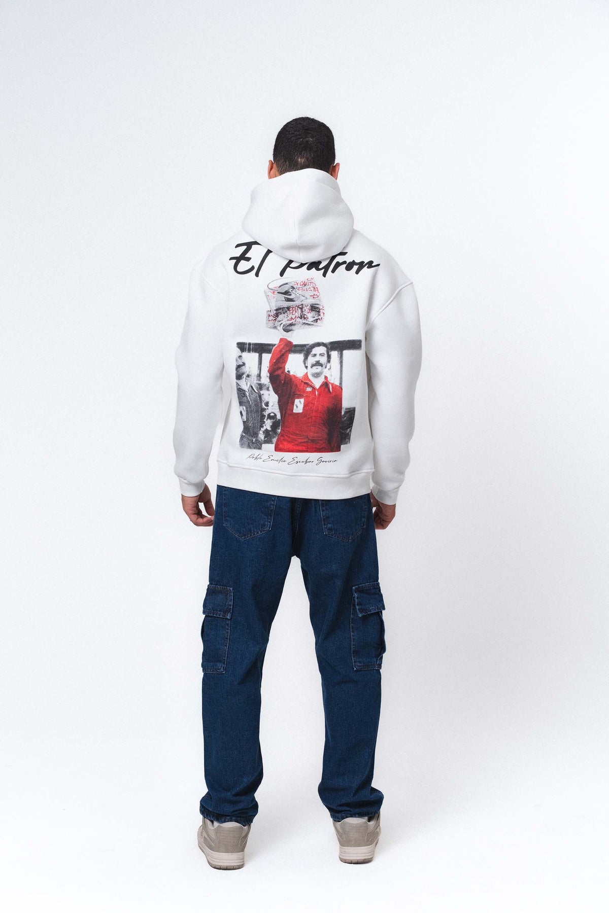 El Patron Beyaz Oversize Hoodie