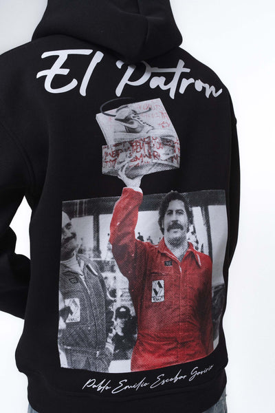 El Patron Siyah Oversize Hoodie