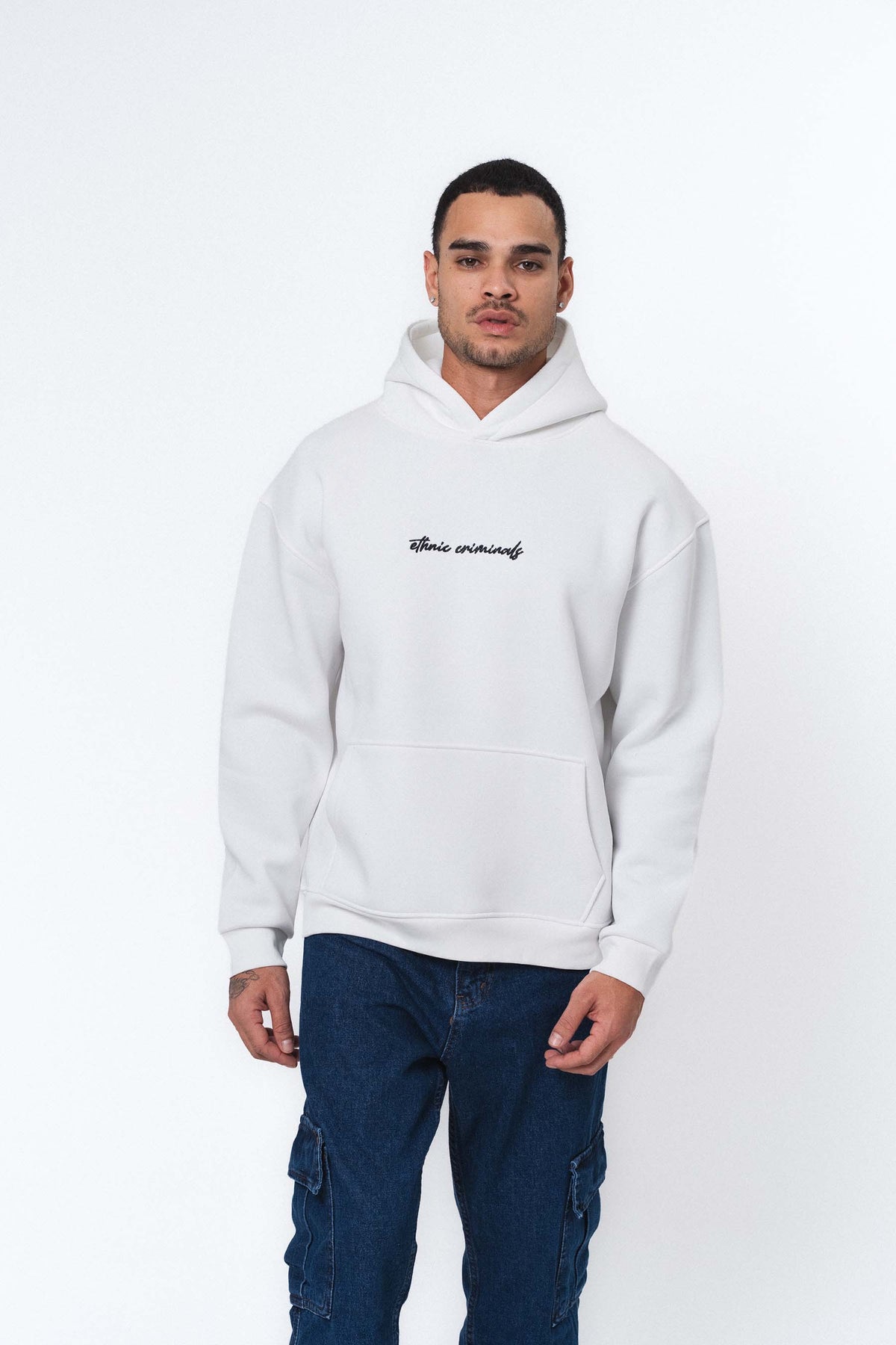 Etnik Tasarım Pablo Escobar Beyaz Oversize Hoodie