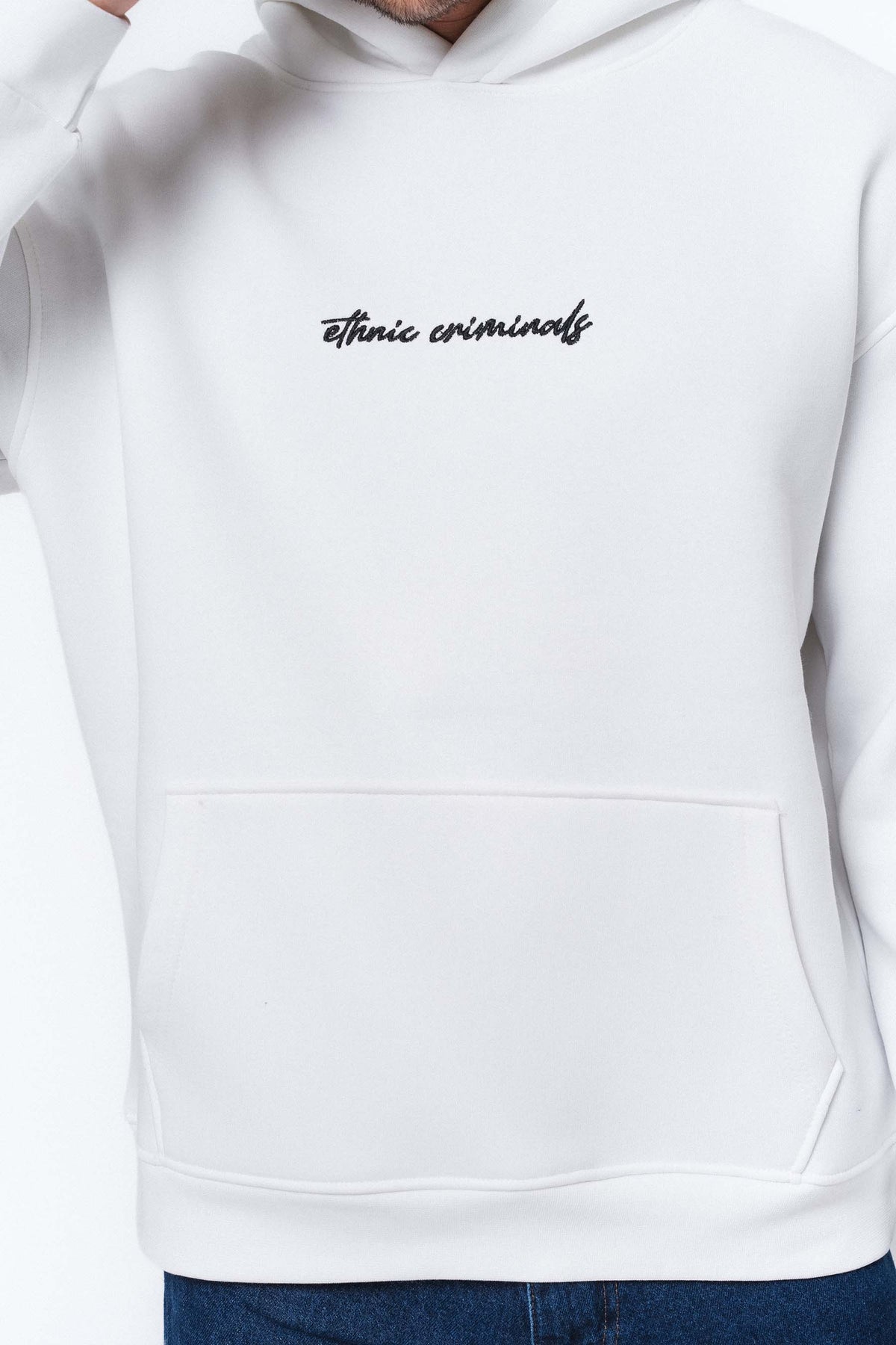 Etnik Tasarım Pablo Escobar Beyaz Oversize Hoodie