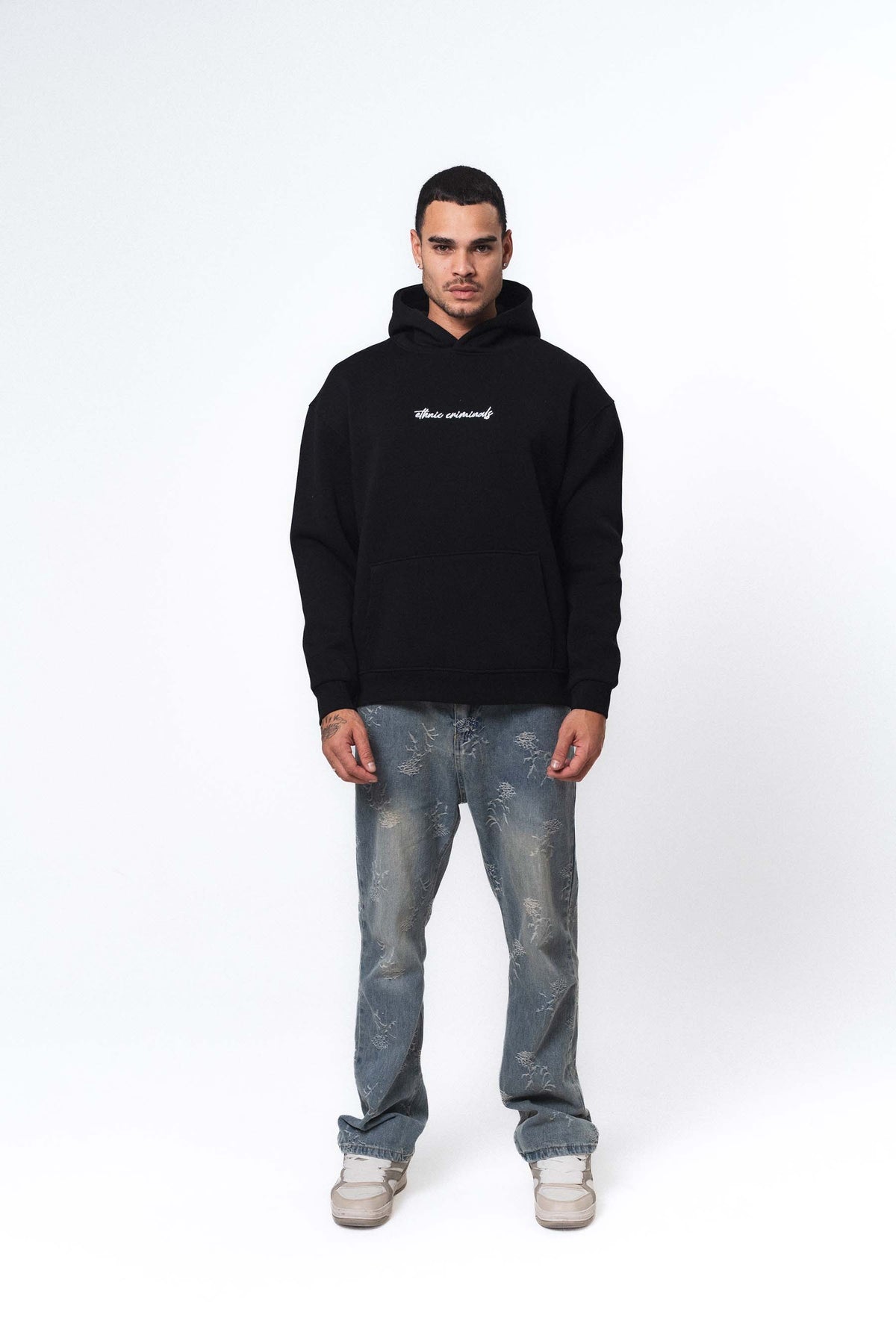 Etnik Tasarım Pablo Escobar Siyah Oversize Hoodie
