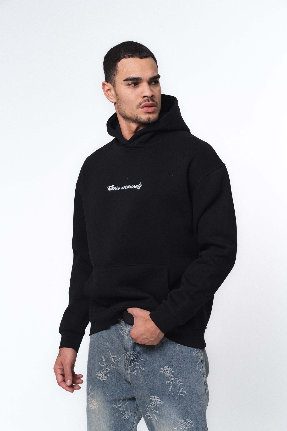Etnik Tasarım Pablo Escobar Siyah Oversize Hoodie