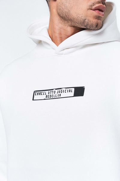 Pablo Escobar - Medellin Beyaz Oversize Hoodie
