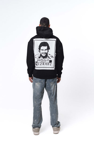 Pablo Escobar - Medellin Siyah Oversize Hoodie