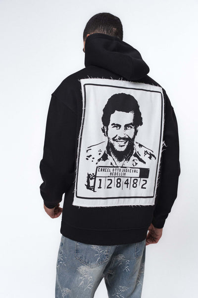 Pablo Escobar - Medellin Siyah Oversize Hoodie