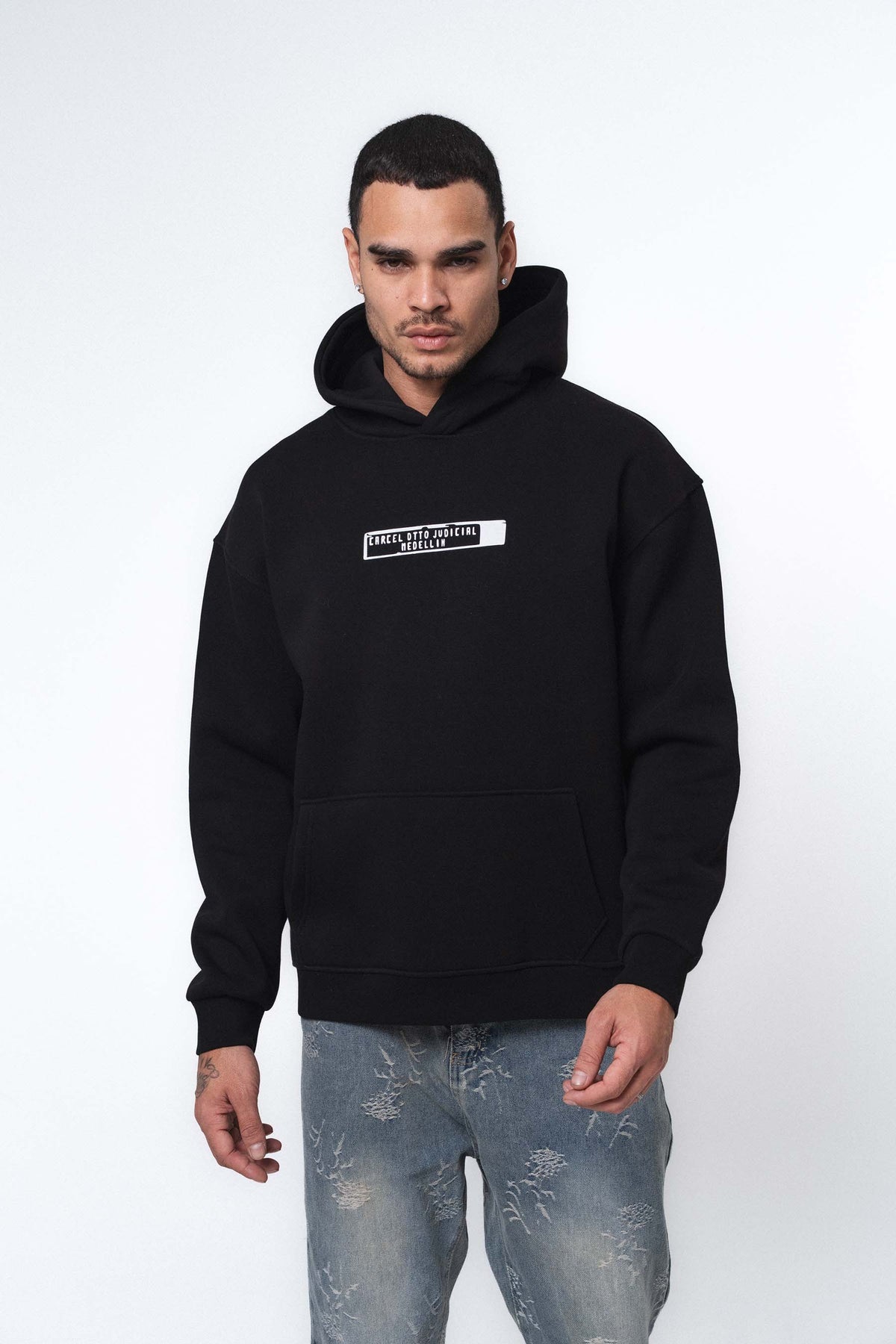 Pablo Escobar - Medellin Siyah Oversize Hoodie