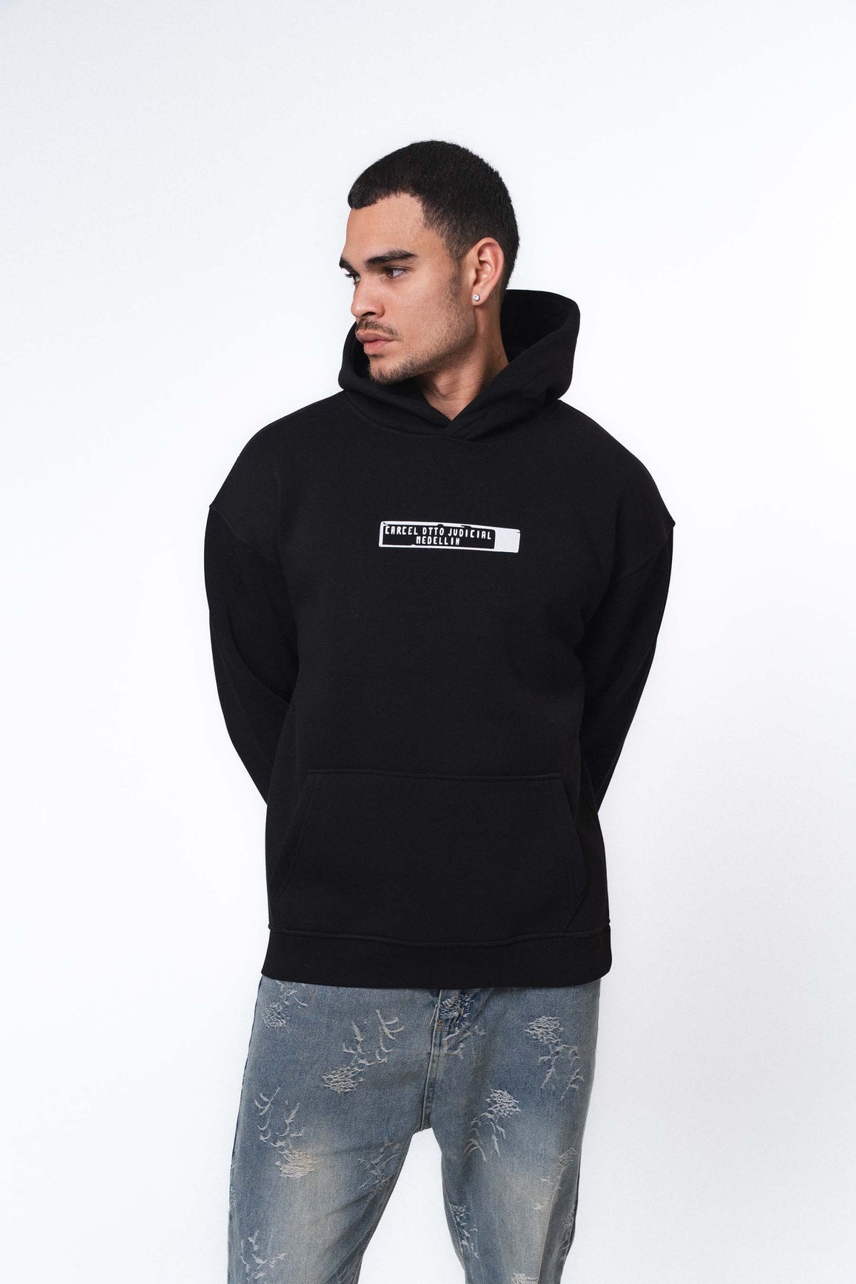 Pablo Escobar - Medellin Siyah Oversize Hoodie