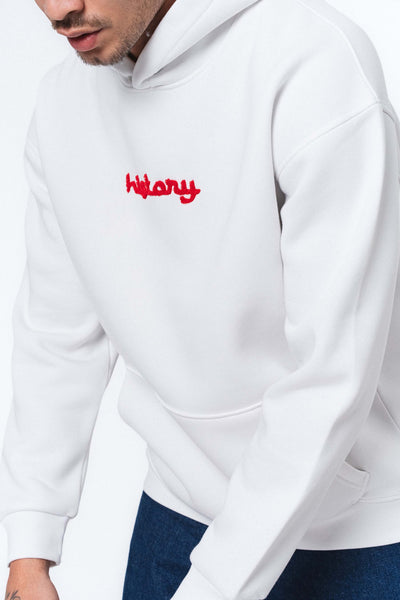 Etnik Tasarım History Future Carpet Beyaz Oversize Hoodie
