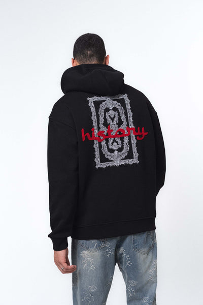 Etnik Tasarım History Future Carpet Siyah Oversize Hoodie