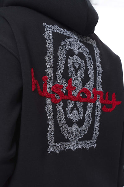 Etnik Tasarım History Future Carpet Siyah Oversize Hoodie