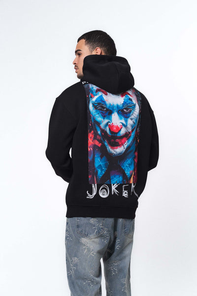 Joker Put On Happy Face Siyah Oversize Hoodie