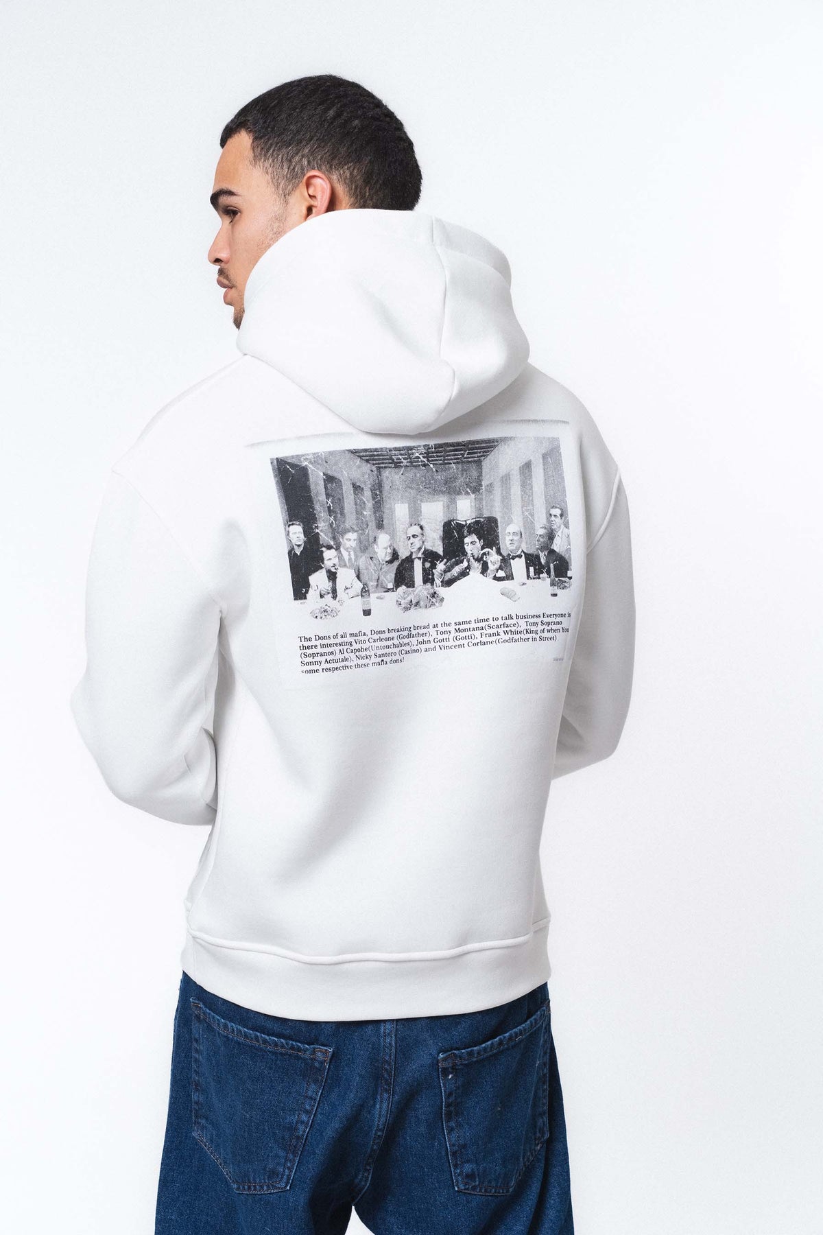 The Dons Of All Mafia Beyaz Oversize Hoodie