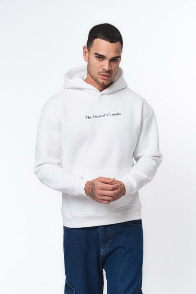 The Dons Of All Mafia Beyaz Oversize Hoodie