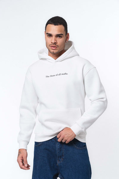 The Dons Of All Mafia Beyaz Oversize Hoodie