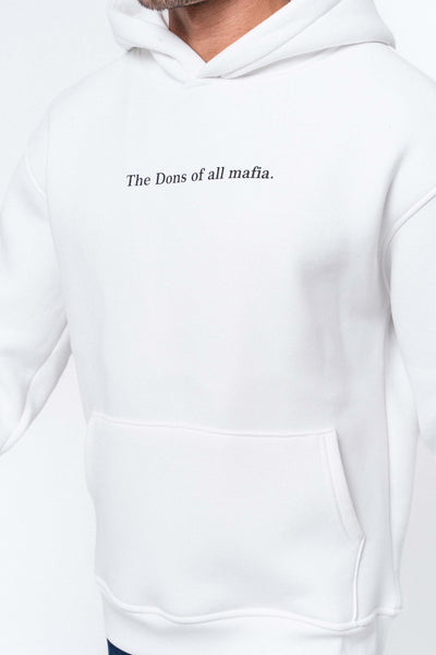 The Dons Of All Mafia Beyaz Oversize Hoodie