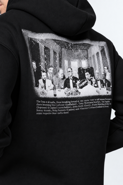 The Dons Of All Mafia Siyah Oversize Hoodie