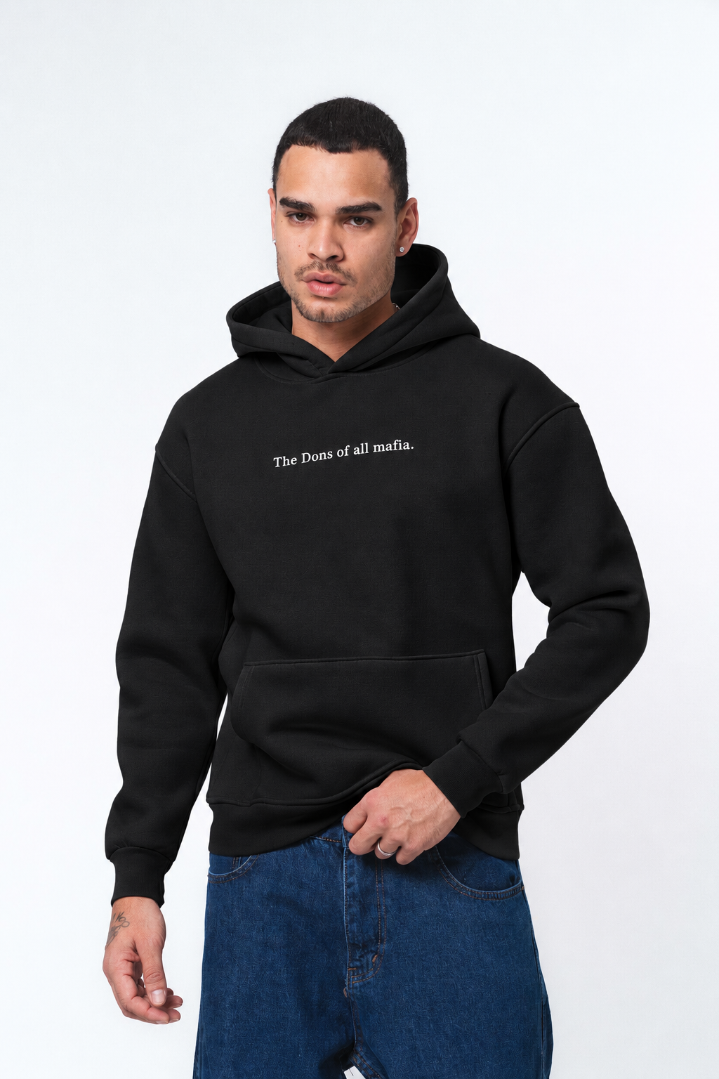 The Dons Of All Mafia Siyah Oversize Hoodie