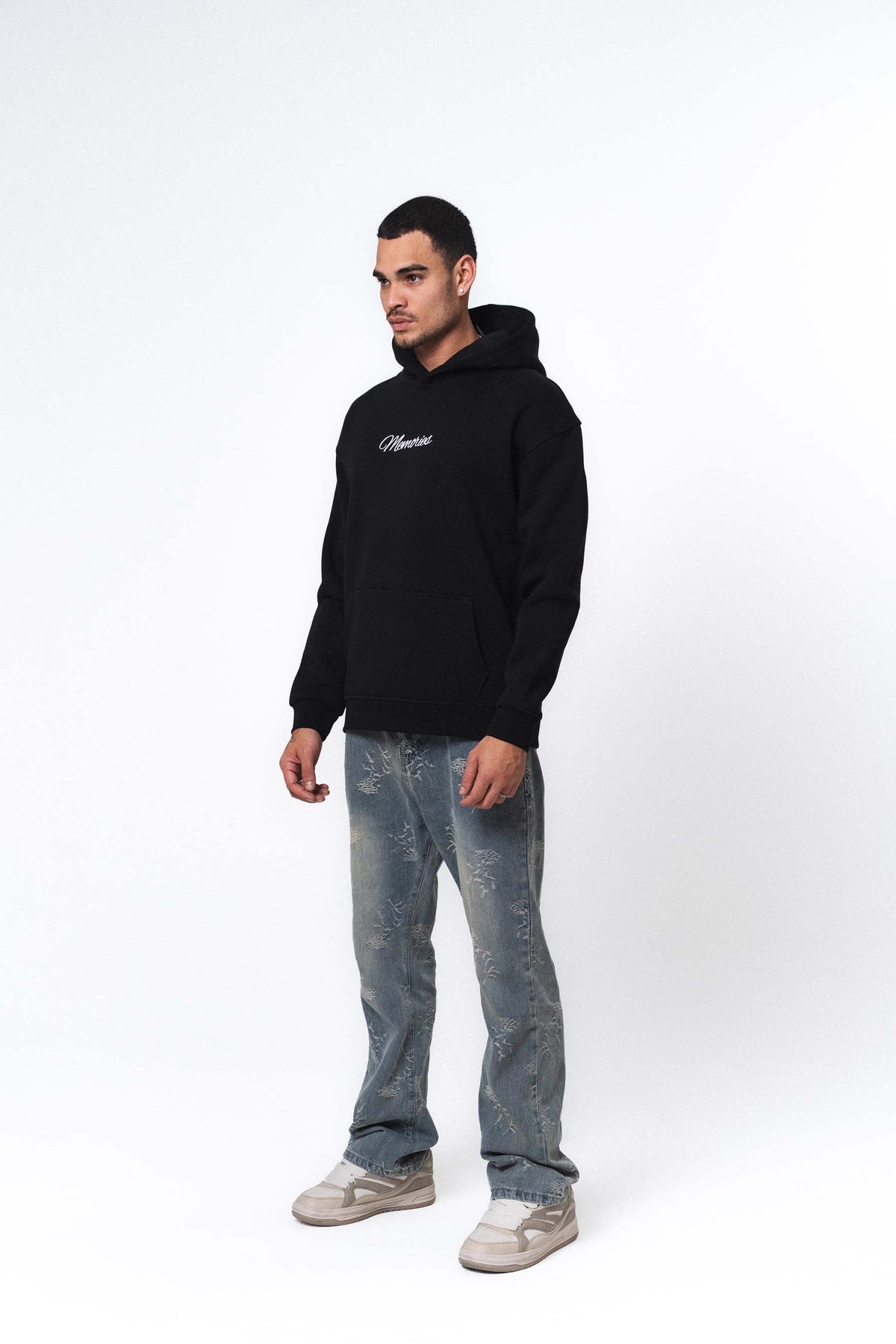 Etnik Tasarım Memories Siyah Oversize Hoodie