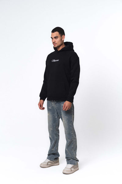 Etnik Tasarım Memories Siyah Oversize Hoodie