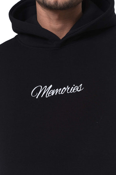 Etnik Tasarım Memories Siyah Oversize Hoodie