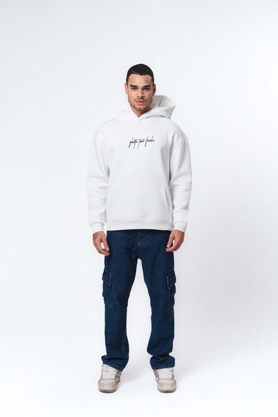 Muhammed Ali Beyaz Oversize Hoodie